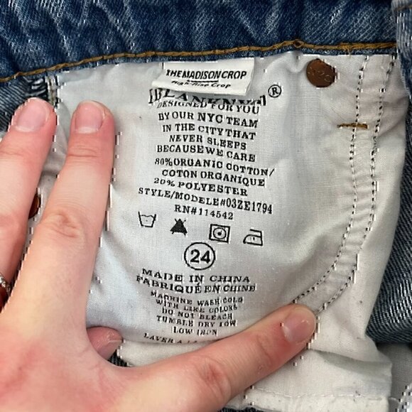 BLANK NYC BLANKNYC Madison High Rise Crop Jeans Light Wash Ripped High Waisted - Picture 9 of 12